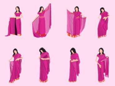 Cotton saree draping for beginners