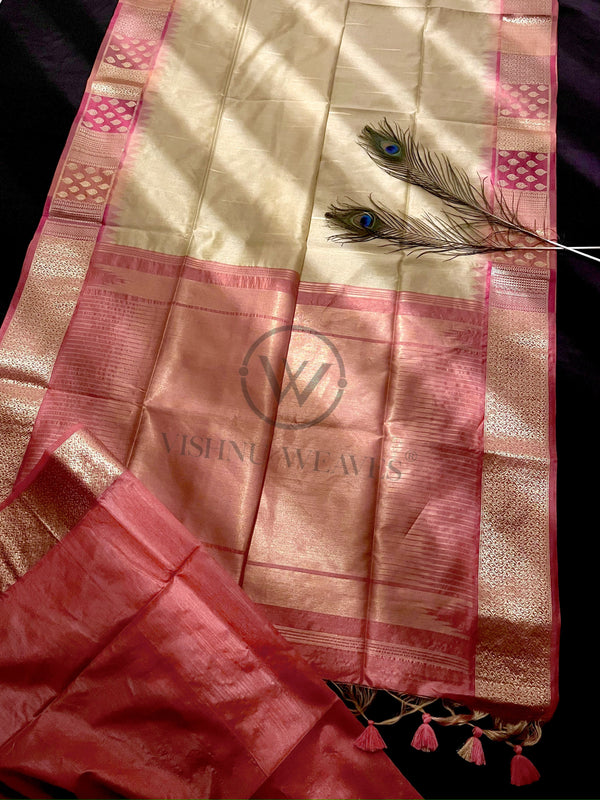 Sand Chiku Premium Raw Silk Saree