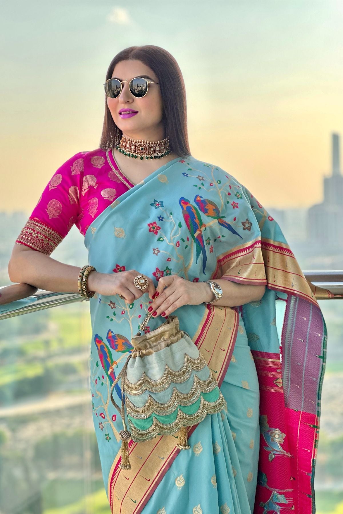 11 Purple saree blouse combination ideas | purple saree, saree designs,  elegant saree
