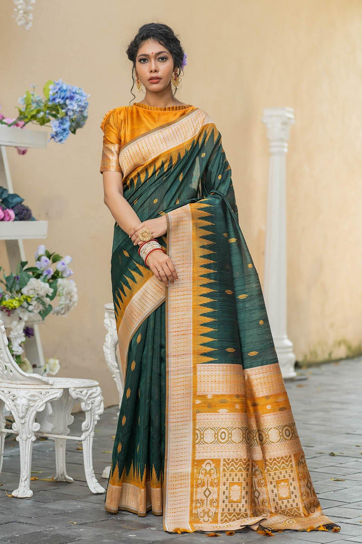 Elegant Semi Pure Tussar Silk Saree