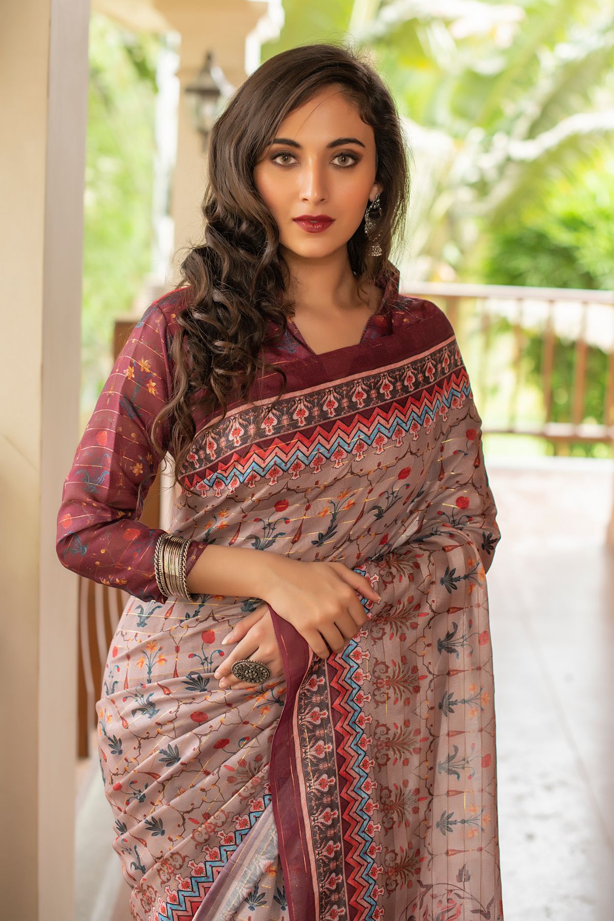 Buy Rust Fancy Cotton Casual Wear Printed Saree Online From Wholesale  Salwar.