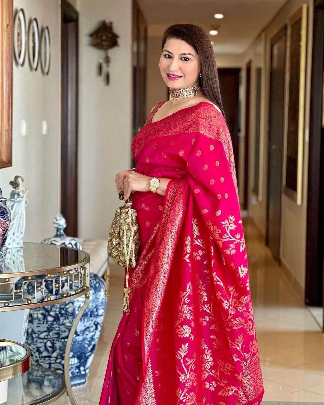 Pink Indian Pakistani Woven Pure Silk Saree SFSA286404 – ShreeFashionWear