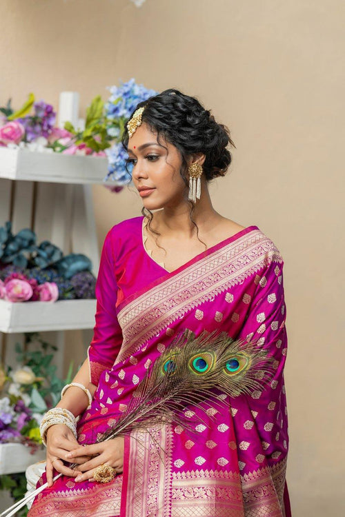 Buy Purple Weaving Soft Silk Saree Online
